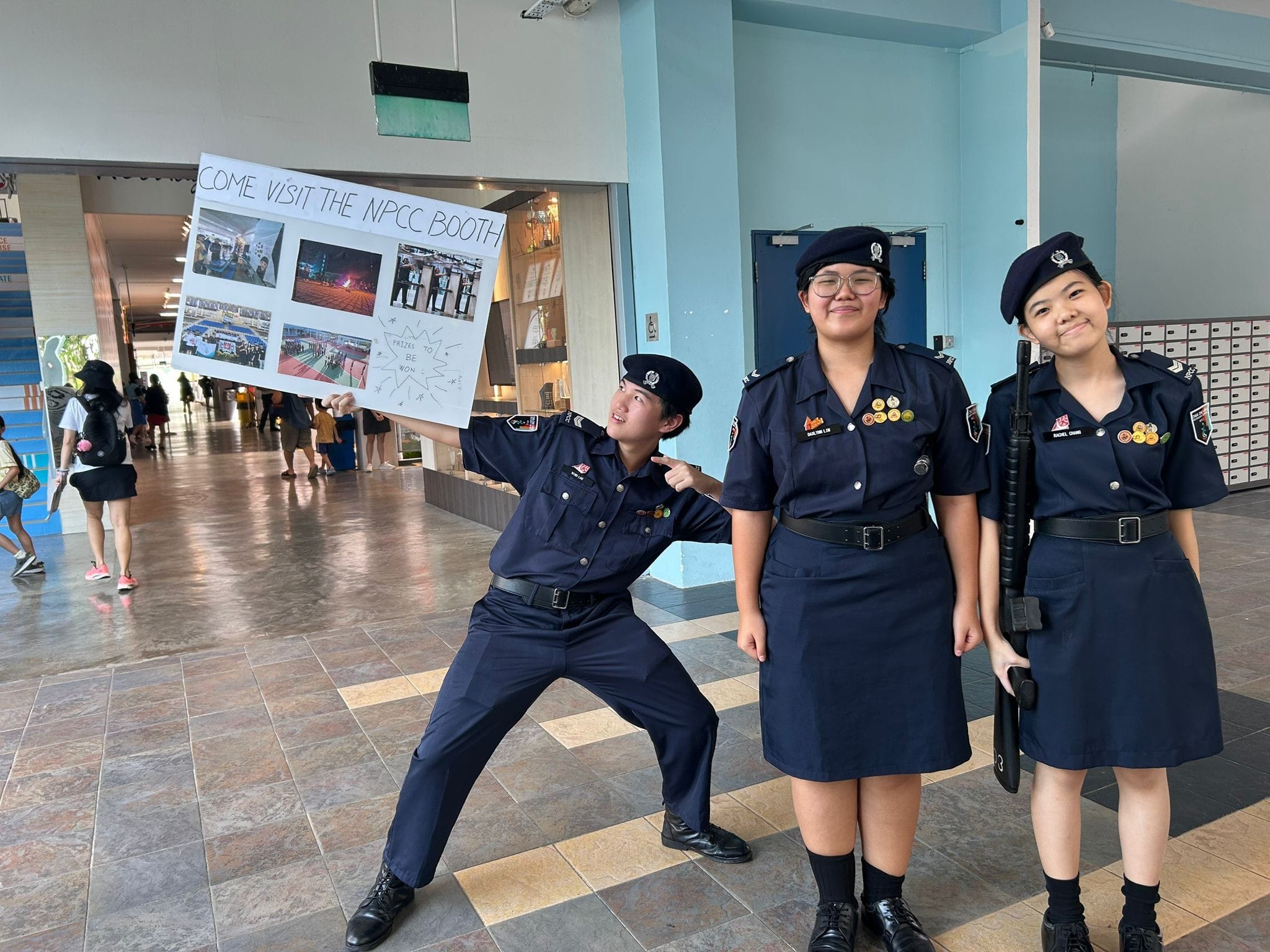 3 npcc cadets advertising their cca